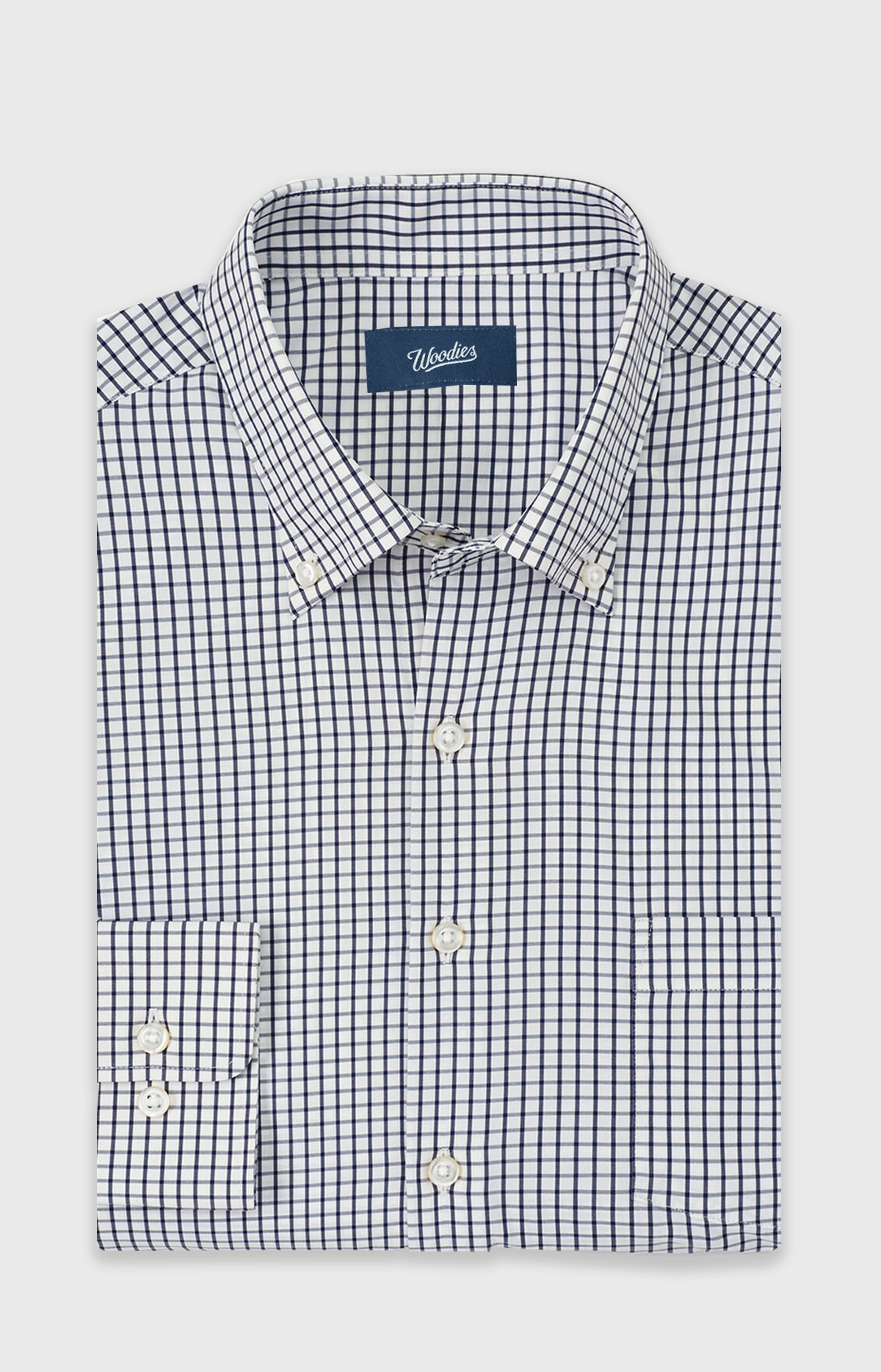 Dark Navy Windowpane Performance Shirt