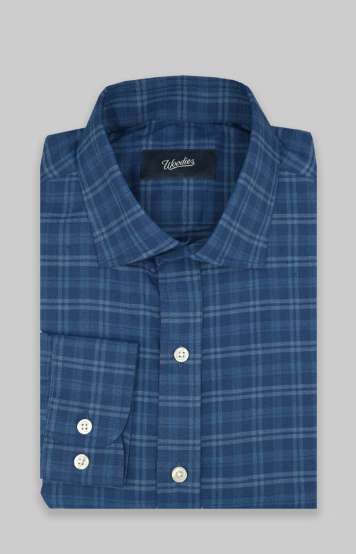 Tonal Blue Plaid Performance Flannel