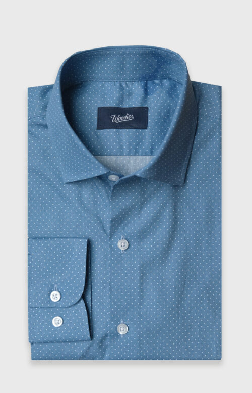 Denim Blue Polka Dot Shirt