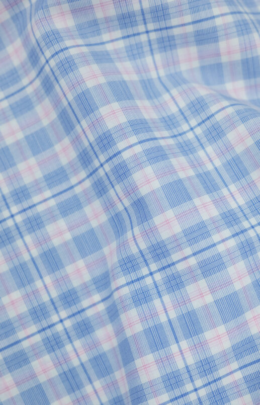 Blue & Pink Plaid Plaid Easy Care Shirt