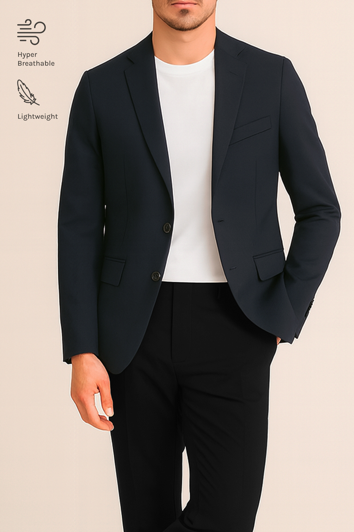 The Navy Aeroflex Performance Blazer