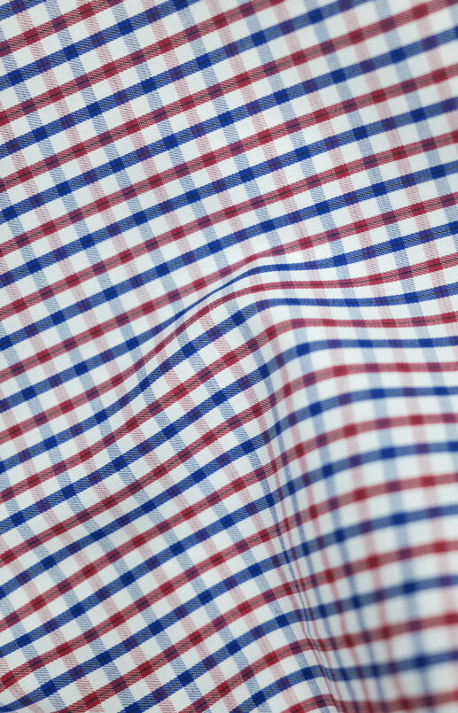Red & Blue Plaid Easy Care Shirt
