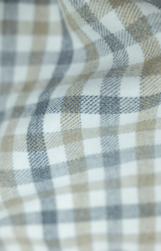 Brown & Grey Gingham Heavyweight Flannel