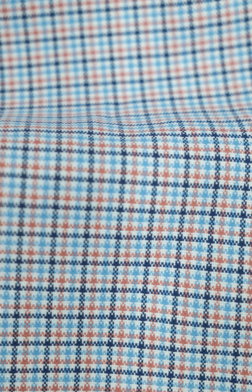 Coral Micro Check Performance Shirt