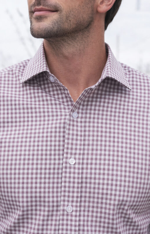 Heathered Maroon Gingham