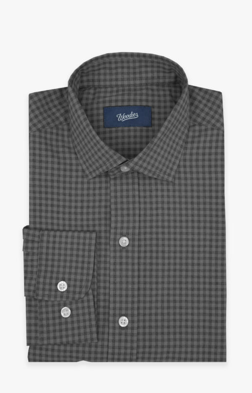 Heathered Slate Black Gingham