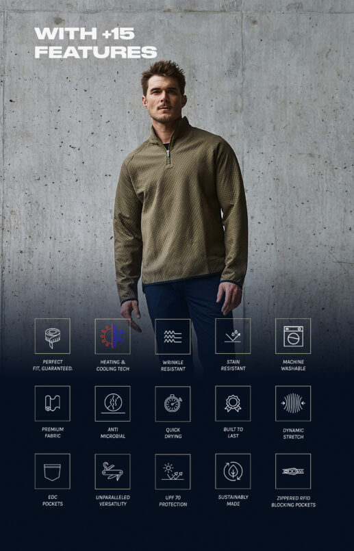 The Navy Performance Quarter Zip