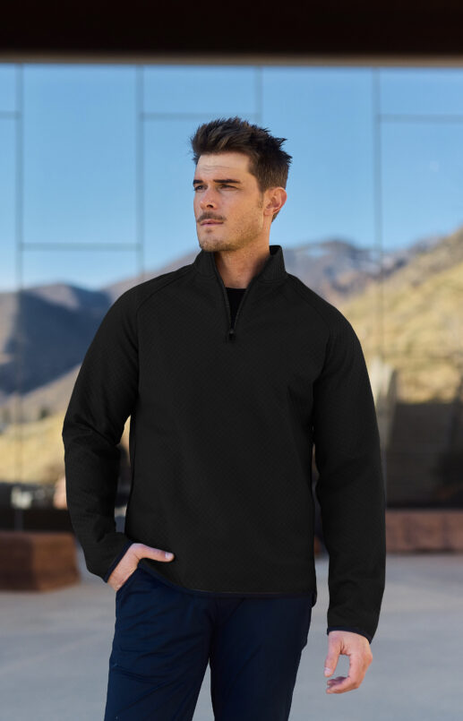 The Black Performance Quarter Zip