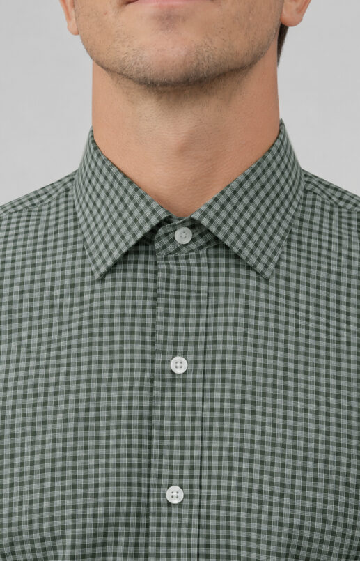 Dark Olive Plaid Performance Shirt