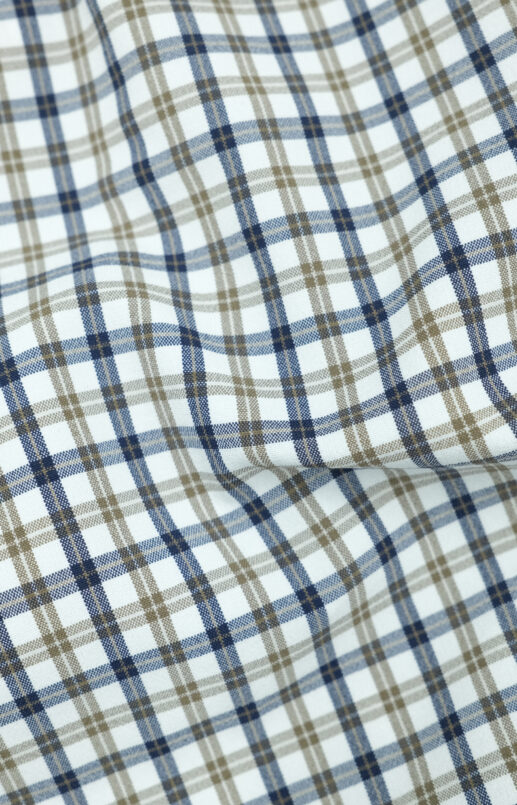 Navy & Brown Plaid Performance Shirt